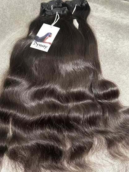 Raw Indian Natural Wave Weft Extension (Double Drawn)